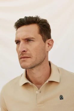 Cortefiel Polos-Polo básico de manga comprida Tostado