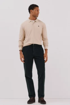 Cortefiel Polos-Polo básico de manga comprida Tostado