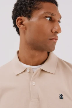 Cortefiel Polos-Polo básico de manga comprida Tostado