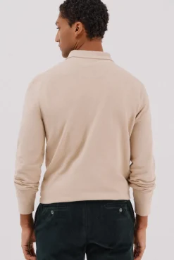 Cortefiel Polos-Polo básico de manga comprida Tostado