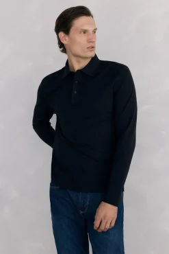 Pedro del Hierro Polos-Polo básico manga comprida Preto
