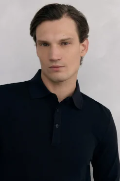 Pedro del Hierro Polos-Polo básico manga comprida Preto