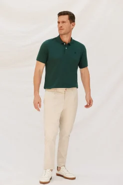Cortefiel Polos-Polo básico piqué Verde