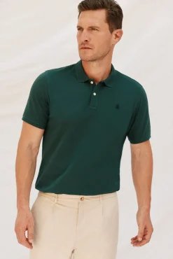 Cortefiel Polos-Polo básico piqué Verde