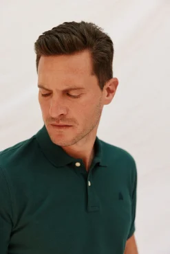 Cortefiel Polos-Polo básico piqué Verde