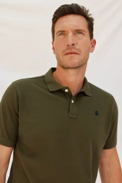 Cortefiel Polos-Polo básico piqué Verde