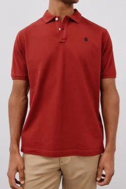 Cortefiel Polos-Polo básico piqué Vermelho