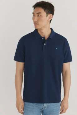 Pedro del Hierro Polos-Polo básico piqué Azul