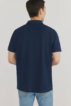 Pedro del Hierro Polos-Polo básico piqué Azul