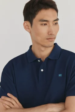 Pedro del Hierro Polos-Polo básico piqué Azul