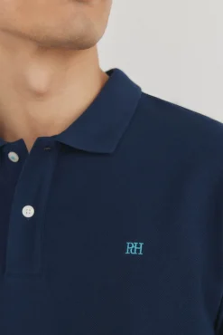 Pedro del Hierro Polos-Polo básico piqué Azul