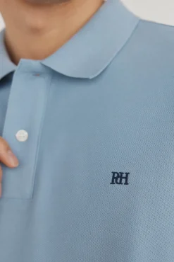 Pedro del Hierro Polos-Polo básico piqué Azul