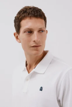 Cortefiel Polos-Polo básico piqué Branco