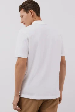 Cortefiel Polos-Polo básico piqué Branco