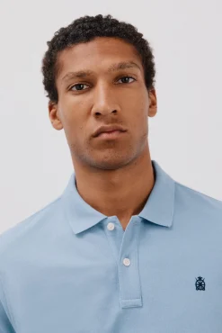 Cortefiel Polos-Polo básico piqué Azul