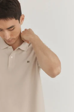 Pedro del Hierro Polos-Polo básico piqué Beige