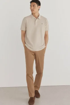 Pedro del Hierro Polos-Polo básico piqué Beige