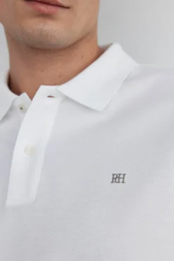 Pedro del Hierro Polos-Polo básico regular em piqué Branco