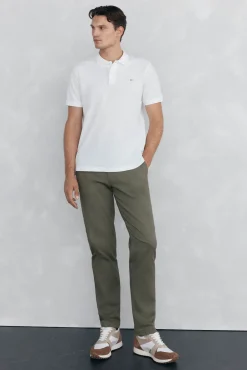 Pedro del Hierro Polos-Polo básico regular em piqué Branco
