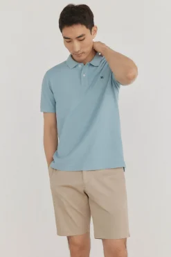 Pedro del Hierro Polos-Polo básico regular em piqué Azul