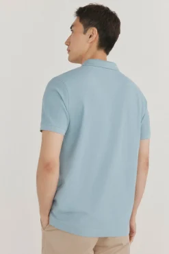 Pedro del Hierro Polos-Polo básico regular em piqué Azul