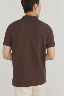 Pedro del Hierro Polos-Polo básico regular em piqué Marrom