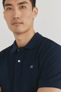 Pedro del Hierro Polos-Polo básico regular em piqué Azul