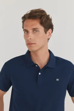 Pedro del Hierro Polos-Polo básico slim Azul