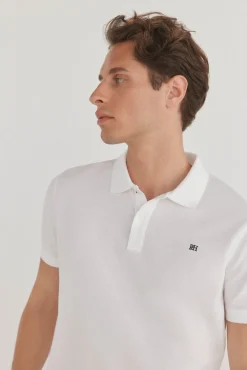 Pedro del Hierro Polos-Polo básico slim Branco