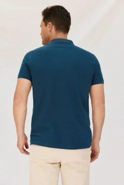 Cortefiel Polos-Polo básico slim Azul