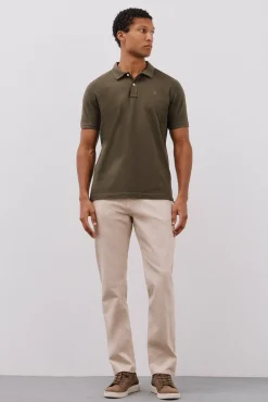Cortefiel Polos-Polo básico slim Verde