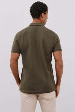 Cortefiel Polos-Polo básico slim Verde