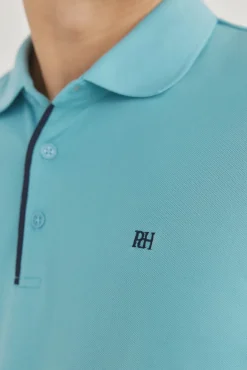Pedro del Hierro Polos-Polo com punhos contrastantes Turquesa