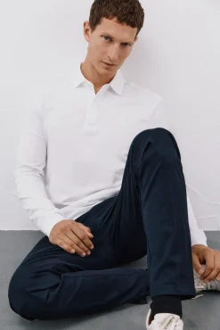 Cortefiel Polos|T-Shirts-Polo corte regular fit Branco