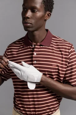 Pedro del Hierro Polos|Desporto-Polo de golfe riscas Bordeaux