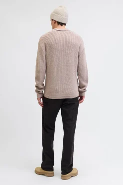 Jack & Jones Camisolas-Polo de malha com gola abotoada cinzento