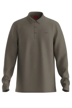 HUGO Polos-Polo de manga comprida Verde