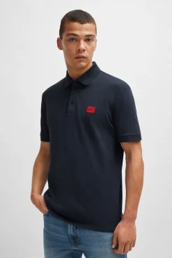 HUGO Polos-Polo de manga curta Azul