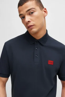 HUGO Polos-Polo de manga curta Azul