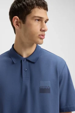 HUGO Polos-Polo de manga curta Azul