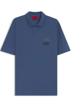 HUGO Polos-Polo de manga curta Azul