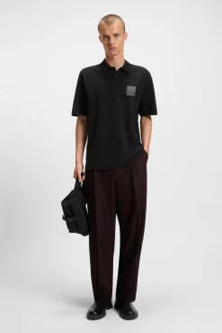 HUGO Polos-Polo de manga curta Preto