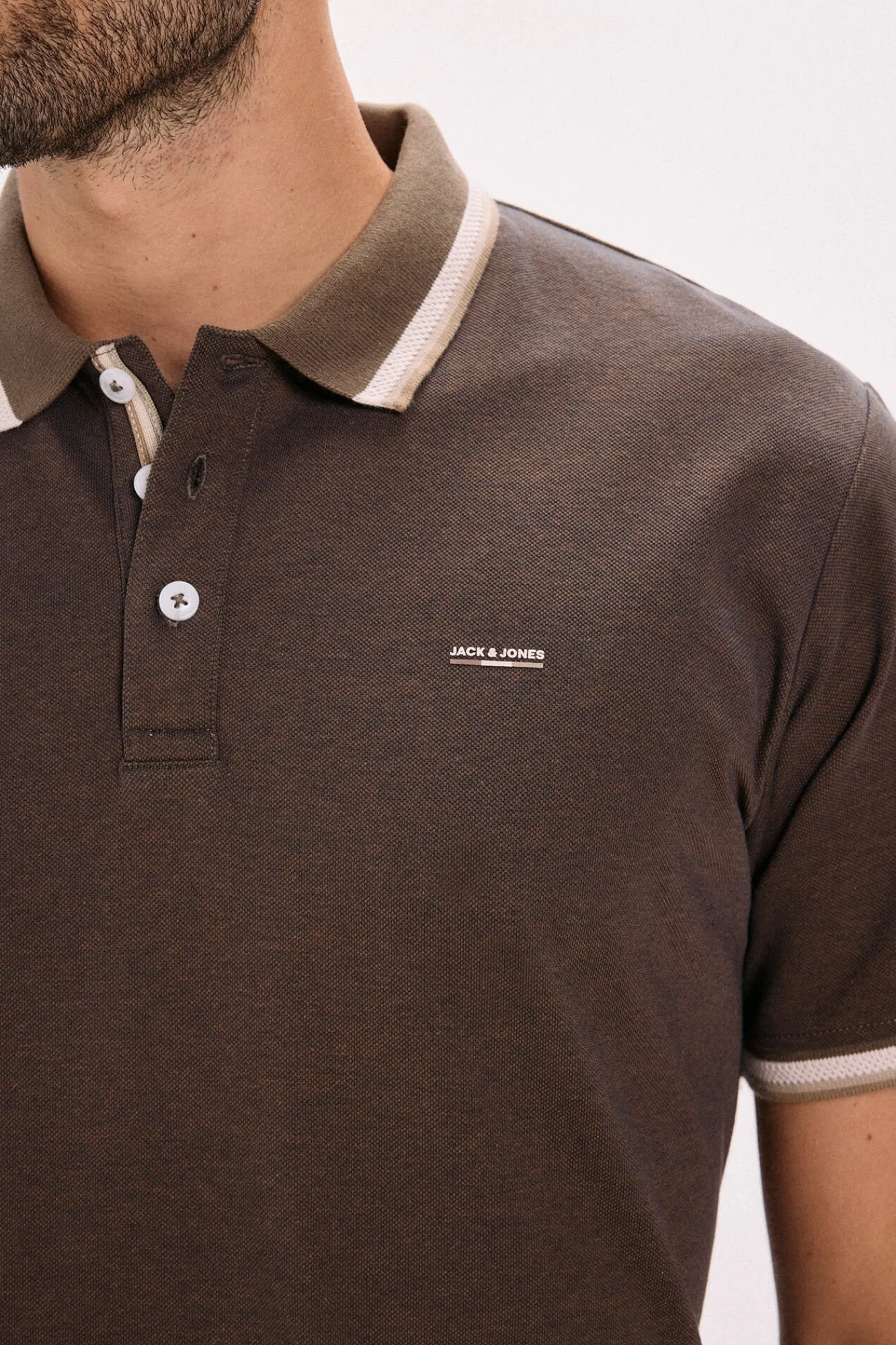 Jack & Jones Polos-Polo de manga curta Castanho