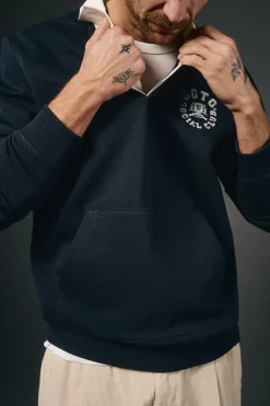 OOTO Polos-Polo de rugby de manga comprida Azul