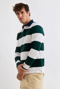 Williot Polos-Polo de Rugby Riscas Verde