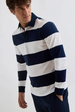 Williot Polos-Polo de Rugby Riscas Azul