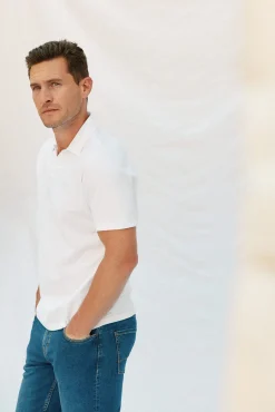 Cortefiel Polos-Polo estrutura Branco