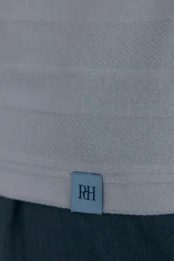 Pedro del Hierro Polos-Polo estrutura jacquard Cizento