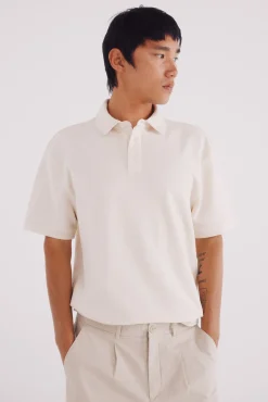 Springfield Polos-Polo estruturada em sarja de corte regular branco