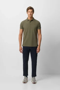Silbon Polos-Polo liso clássica Verde